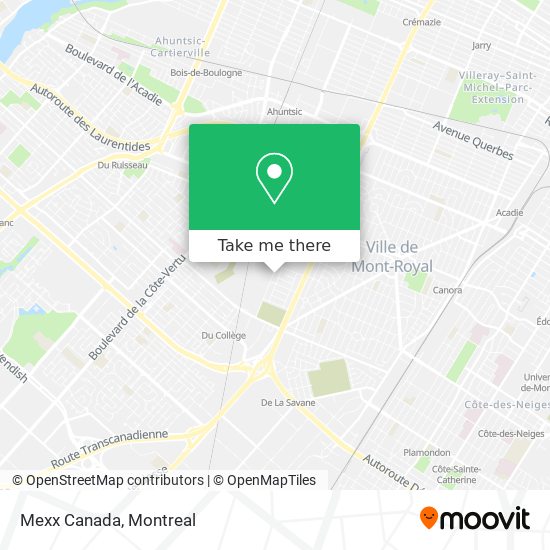 Mexx Canada map