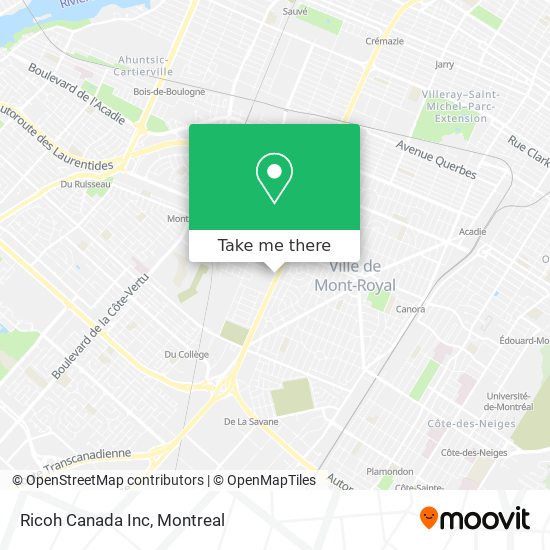 Ricoh Canada Inc map