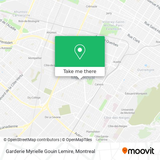 Garderie Myrielle Gouin Lemire map