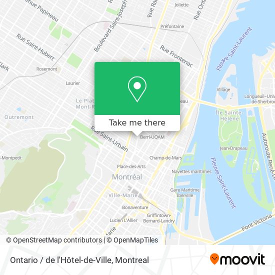 Ontario / de l'Hôtel-de-Ville map