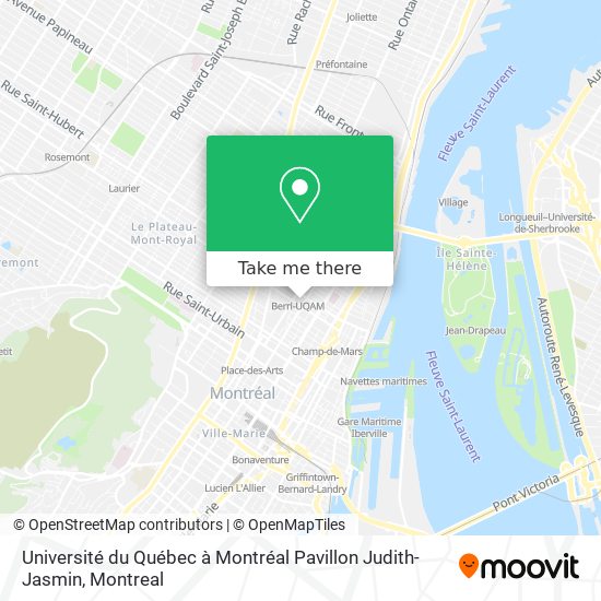 Université du Québec à Montréal Pavillon Judith-Jasmin map