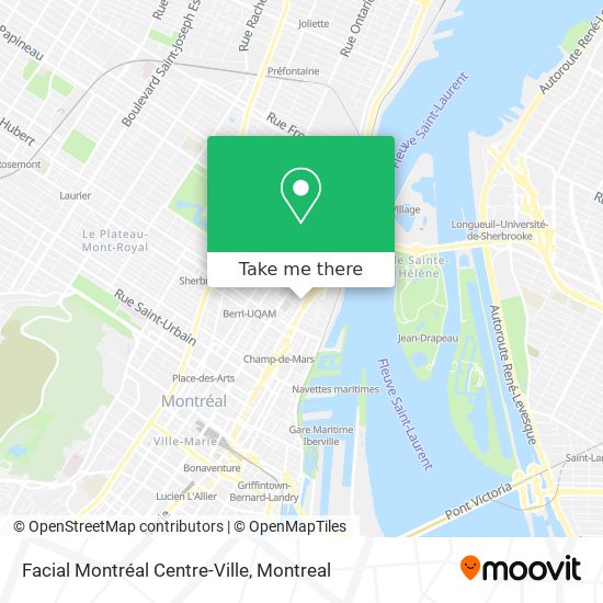 Facial Montréal Centre-Ville map