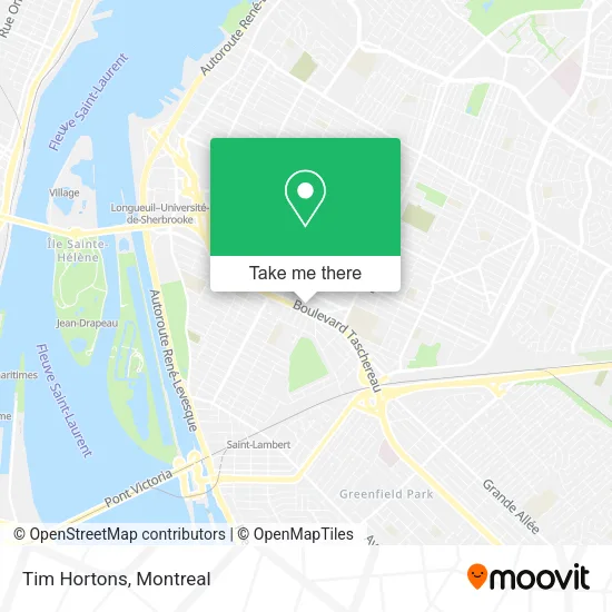 Tim Hortons map