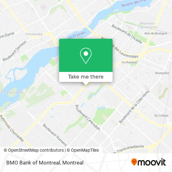 BMO Bank of Montreal map