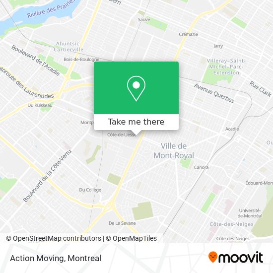 Action Moving map