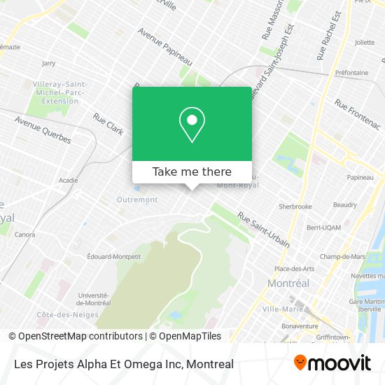 Les Projets Alpha Et Omega Inc map