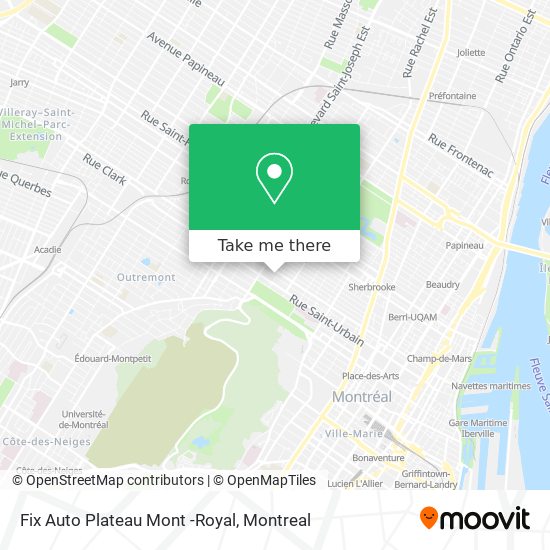 Fix Auto Plateau Mont -Royal map