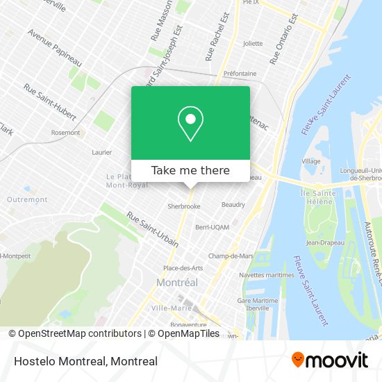 Hostelo Montreal map