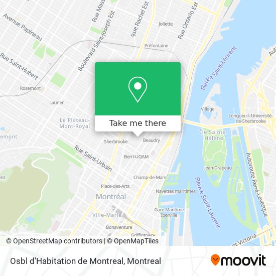 Osbl d'Habitation de Montreal map