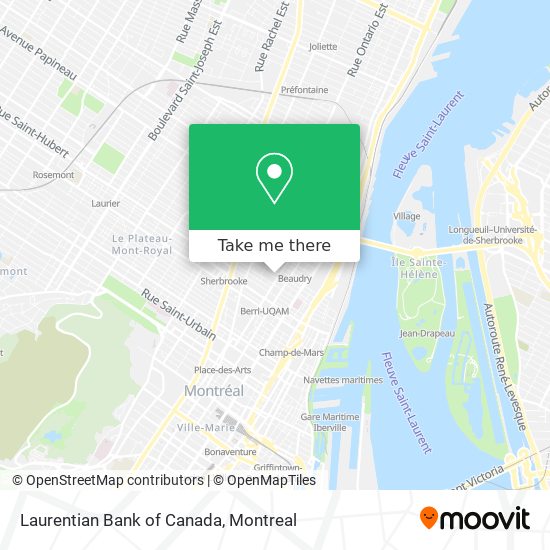 Laurentian Bank of Canada map