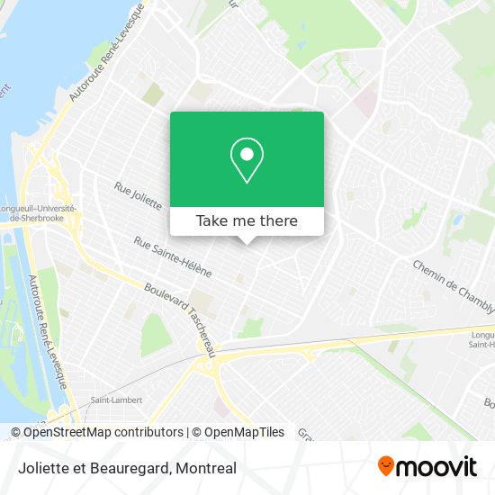 Joliette et Beauregard map