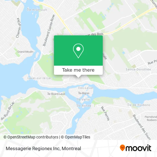 Messagerie Regionex Inc map