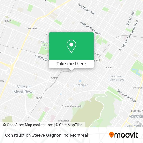 Construction Steeve Gagnon Inc map