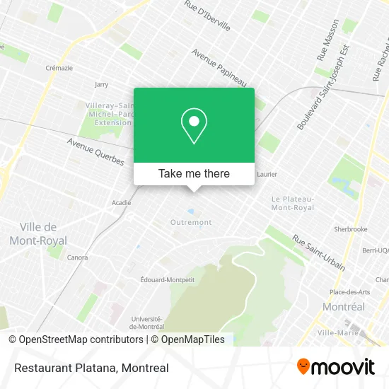 Restaurant Platana map