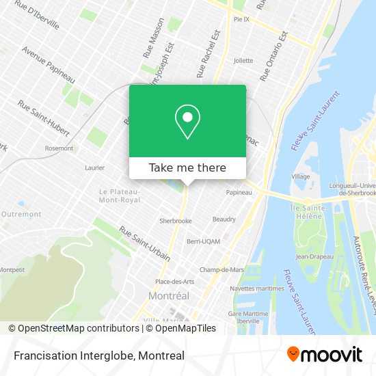 Francisation Interglobe map