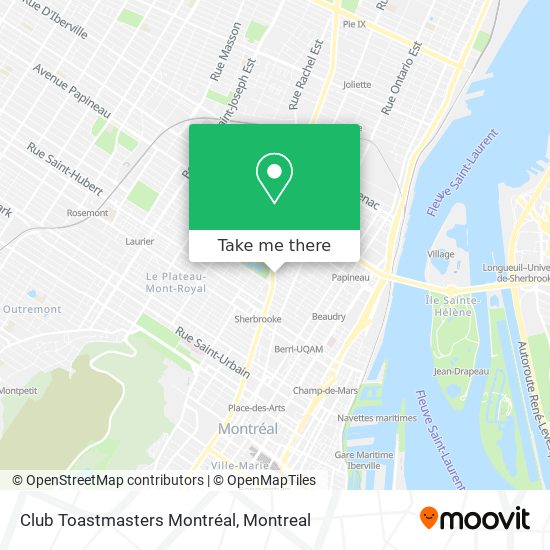 Club Toastmasters Montréal map