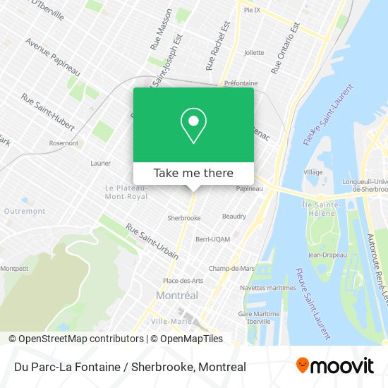 Du Parc-La Fontaine / Sherbrooke map