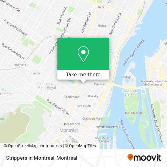 Strippers in Montreal map