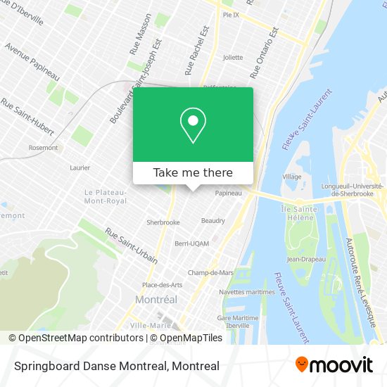 Springboard Danse Montreal map