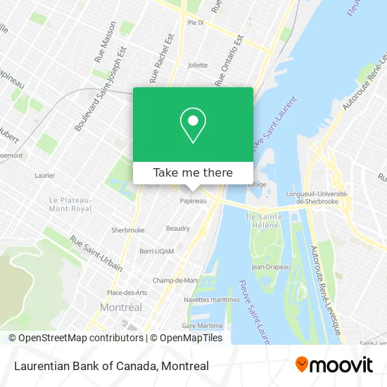 Laurentian Bank of Canada map