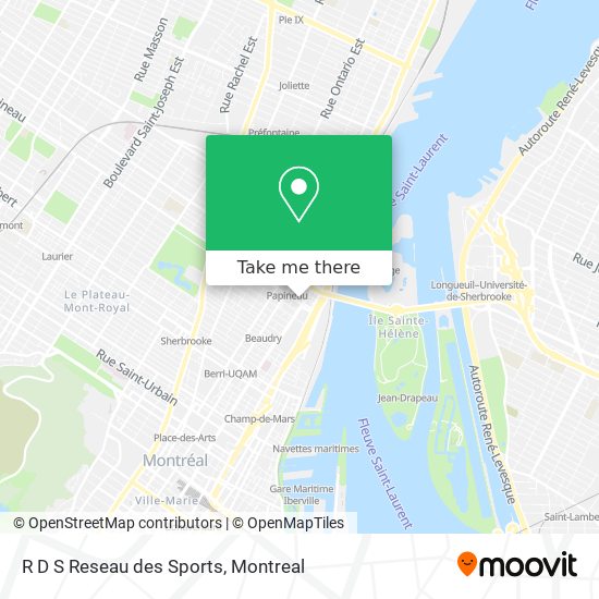 R D S Reseau des Sports map