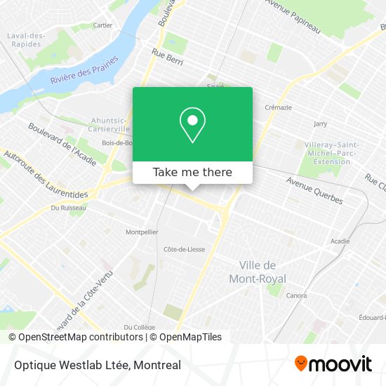 Optique Westlab Ltée map