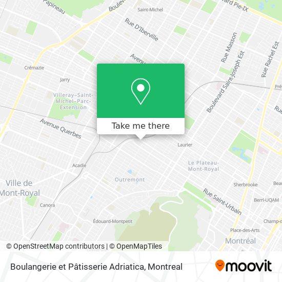 Boulangerie et Pâtisserie Adriatica map