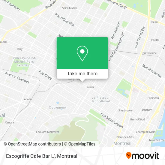 Escogriffe Cafe Bar L' map