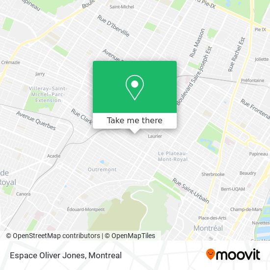 Espace Oliver Jones map