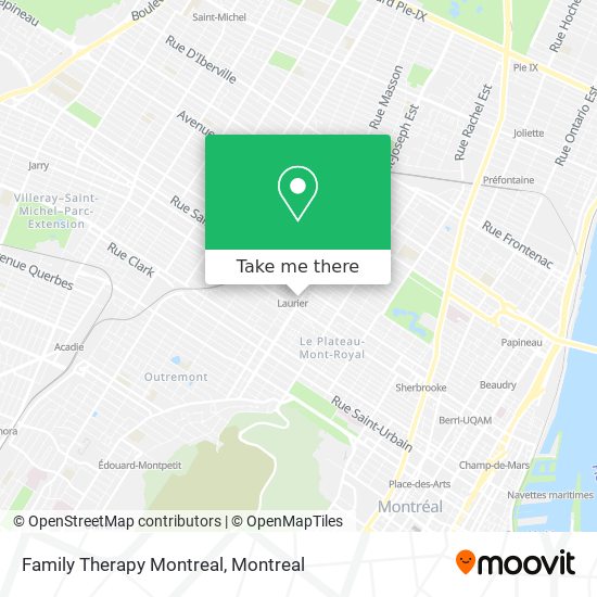 Family Therapy Montreal map