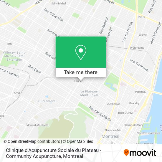 Clinique d'Acupuncture Sociale du Plateau - Community Acupuncture map