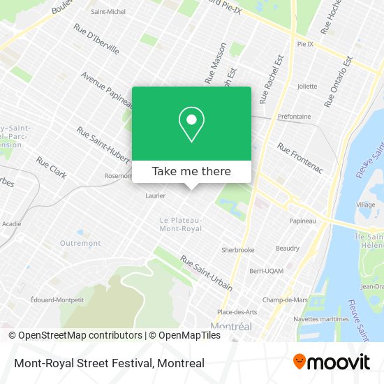 Mont-Royal Street Festival map