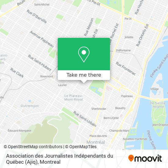 Association des Journalistes Indépendants du Québec (Ajiq) map