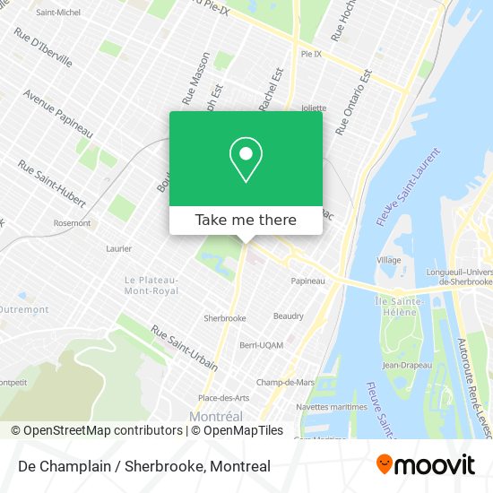 De Champlain / Sherbrooke map
