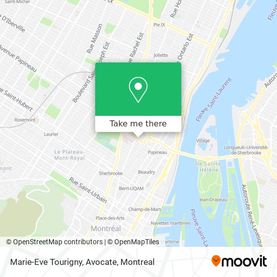 Marie-Eve Tourigny, Avocate map