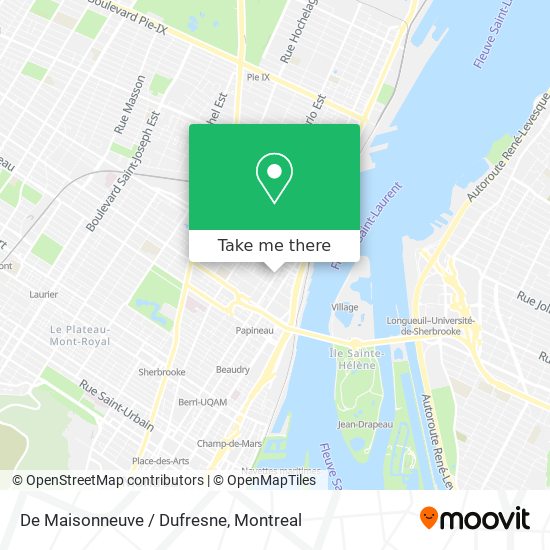 De Maisonneuve / Dufresne map