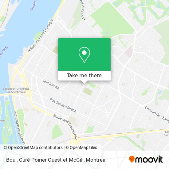 Boul. Curé-Poirier Ouest et McGill map
