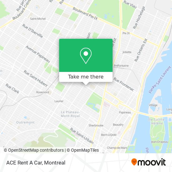 ACE Rent A Car map