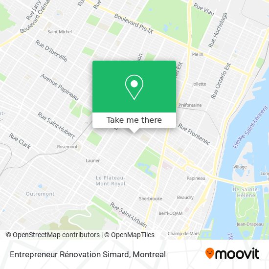 Entrepreneur Rénovation Simard map