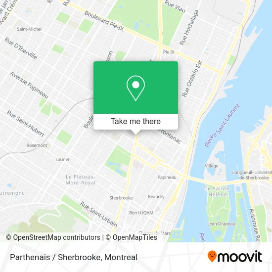 Parthenais / Sherbrooke map
