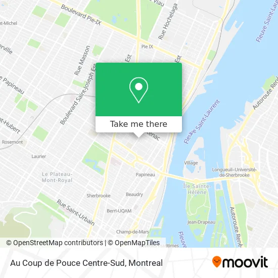 Au Coup de Pouce Centre-Sud map