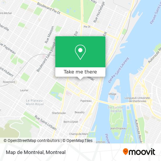 Map de Montréal map