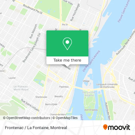 Frontenac / La Fontaine map