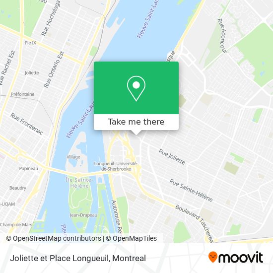 Joliette et Place Longueuil map
