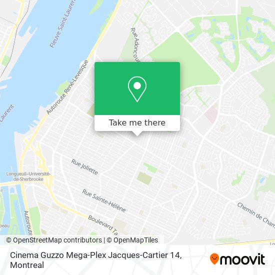 Cinema Guzzo Mega-Plex Jacques-Cartier 14 map