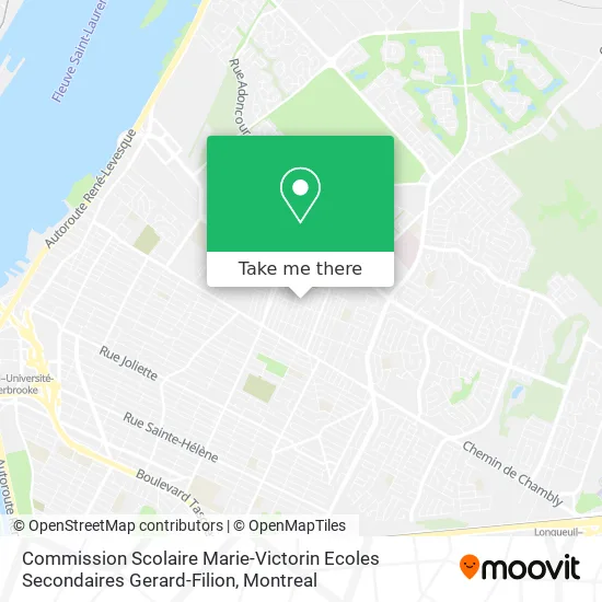 Commission Scolaire Marie-Victorin Ecoles Secondaires Gerard-Filion map