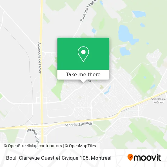 Boul. Clairevue Ouest et Civique 105 map