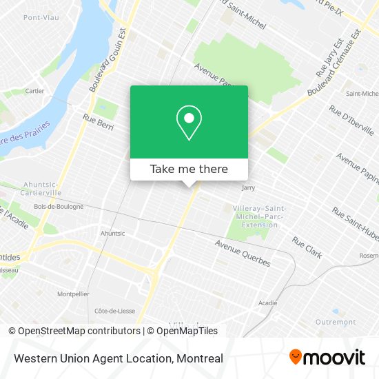 Western Union Agent Location map