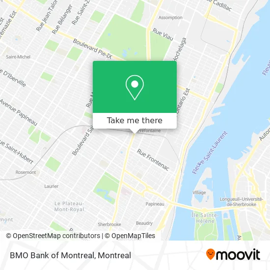 BMO Bank of Montreal map