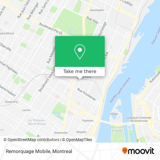 Remorquage Mobile map